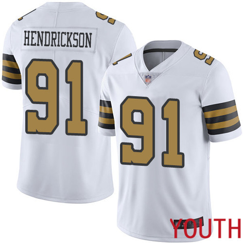New Orleans Saints Limited White Youth Trey Hendrickson Jersey NFL Football 91 Rush Vapor Untouchable Jersey